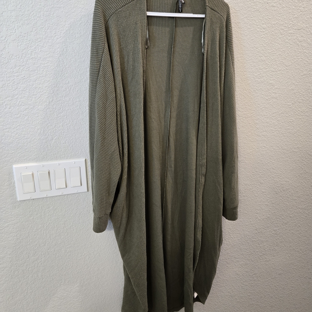 Torrid Olive Open-Front Sweater
